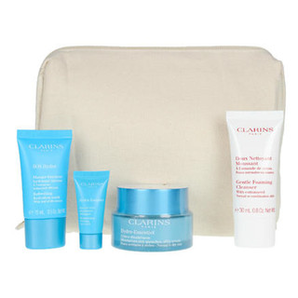 CLARINS 嬌韻詩 沁潤奇肌四件套裝（保濕面霜50ml+SOS急救面膜15ml+保濕眼膜5ml+潔面乳30ml）