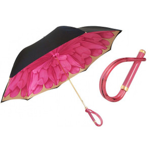 Pasotti葩莎帝  黑色布面紫紅色內(nèi)里雙層布面禮盒裝雨傘