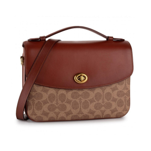 經(jīng)典老花色！COACH蔻馳 Signature Canvas Cassie 單肩斜挎包