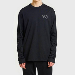 Y-3 男士經(jīng)典logo長袖T恤