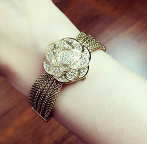 Anne Klein 施華洛世奇 AK-1046CHCV 水晶花時(shí)裝女表