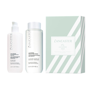 LANCASTER 蘭嘉絲汀 柔潤爽膚水(白水/百合水) 400ml+ 柔潤清潔潔面乳 400ml