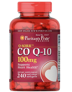 prime會員！Puritan's Pride 普麗普萊 Q-Sorb? 輔酶Q10軟膠囊100mg*240粒  直郵含稅到手￥90.05