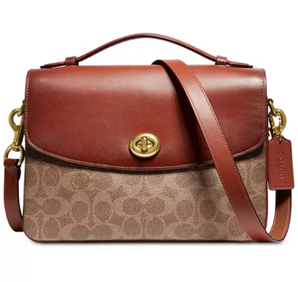 COACH蔻馳 Signature Canvas Cassie 女款郵差包