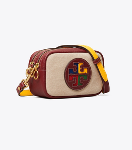 某貓￥2430！Tory burch Perry Color-Block Canvas 帆布迷你挎包