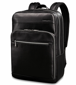 Samsonite 新秀麗 Leather Slim 男士真皮雙肩包