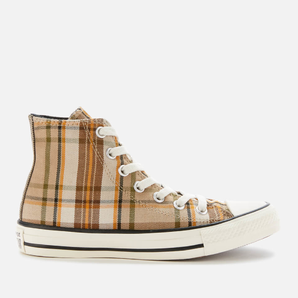 CONVERSE 匡威 All Star 女士高幫格子帆布鞋