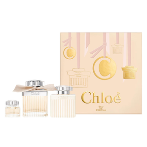 CHLOE 蔻依 經典同名女士香水套裝（同名女士香水(肉絲帶)EDP 75ml+潤膚露 100ml+迷你香水EDP 5ml)