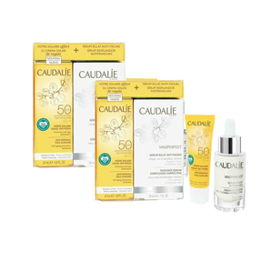  Caud阿lie 歐緹麗面部護膚套裝 臻美煥白淡斑美白精華液30ml + 防曬霜25ml SPF50  ×2件裝