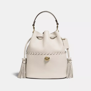 國內(nèi)售價￥4500！Coach Lora Whipstitch  女士抽繩水桶包
