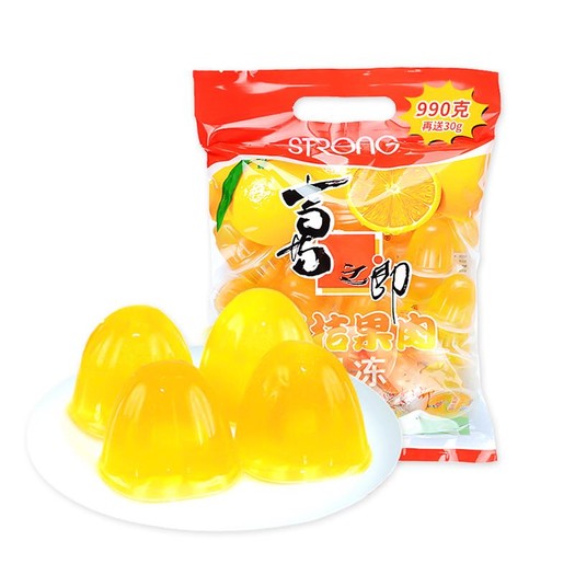 喜之郎蜜桔果肉果冻990g加赠30g