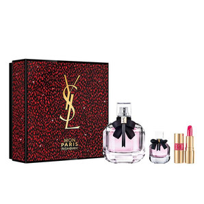 Yves Saint laurent 圣羅蘭 反轉(zhuǎn)巴黎圣誕香水禮盒（EDP經(jīng)典香 90ml+EDP小樣 7.5ml+mini瑩亮純魅圓管口紅 #N49）