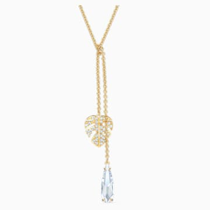 Swarovski施華洛世奇 2020新款Y型盛夏樹(shù)金色葉子鎖骨鏈 5519249