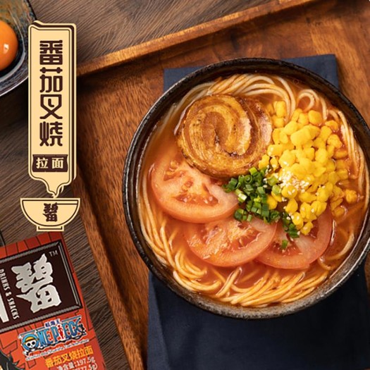 碧田航海王海贼王拉面番茄叉烧拉面日式速食拉面半干鲜面197g盒