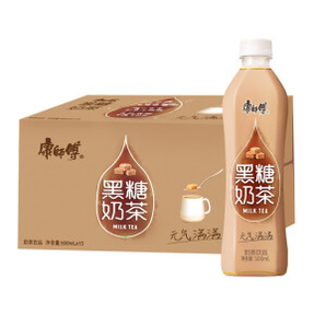 康師傅 奶茶飲料 黑糖奶茶500ml*15瓶