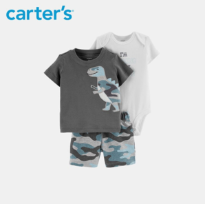 Carter's 孩特 兒童卡通短袖連體衣短褲 3件套