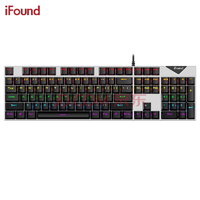 方正(iFound)S8机械键盘茶轴 有线机械键盘金属 游戏机械键盘  