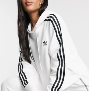 adidas 阿迪達(dá)斯 originals 三葉草連帽衛(wèi)衣 白色