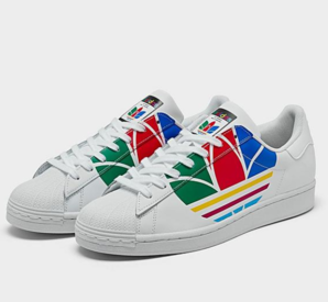 限44 2/3碼！Adidas Originals Superstar男款彩色徽標(biāo)貝殼頭