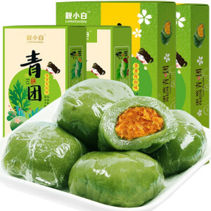 LIAOXIAOBAI靚小白 散裝蛋黃肉松青團(tuán) 8個（400g）