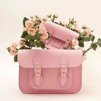 The Cambridge Satchel Company 女士磁扣啞光玫粉色斜挎包