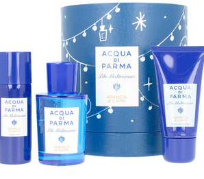 ACQUA DI PARMA 帕爾瑪之水 藍(lán)色地中海 卡普里島香橙香水套裝（EDT淡香水75ml+沐浴露40ml+身體乳50ml）