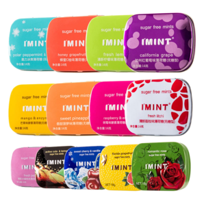 【5盒装】IMINT无糖薄荷糖水果口香糖