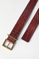 UO Croc-Embossed Leather Belt