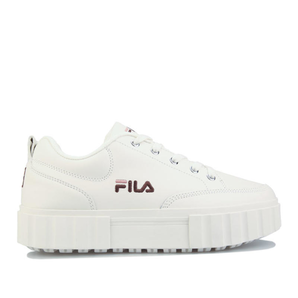 FILA Sandblast 女款厚底低幫小白鞋