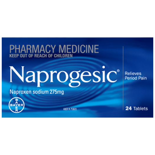 拜耳naprogesic澳洲bayer痛经片姨妈止疼小蓝片naprogensic24粒
