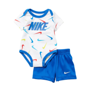 0-3個月現(xiàn)貨！NIKE耐克 Swooshfetti Shorts Set 新生兒連體服