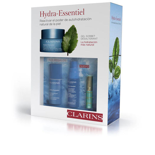 CLARINS 娇韵诗 沁润奇肌面部护肤套装(面霜50ml+精华液15ml+保湿喷雾20ml+唇油#06薄荷莫吉托)