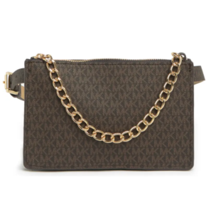 現(xiàn)貨！Michael Kors Pull Chain老花腰包