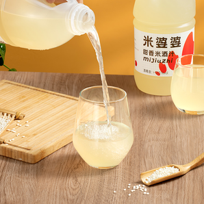 湖北特產(chǎn)！米婆婆 糯米酒汁1.6L 