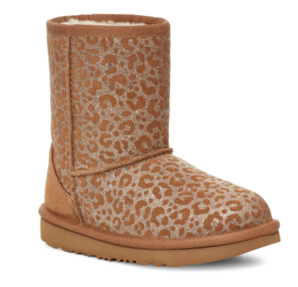 UGG油唧唧 Classic II Glitter Leopard Boot 童款雪地靴