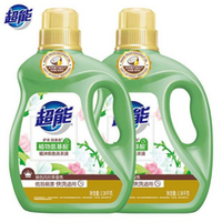 護衣防串色！超能 植沐悅色洗衣液 3.38kg*2瓶（13.52斤）