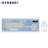 HYUNDAI 現代影音 KM10 鍵鼠套裝 104鍵 藍白