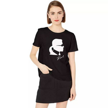 老佛爷同名品牌,Karl Lagerfeld Paris 卡尔·拉格斐 女士棉质短袖T恤 多码
