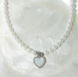 chvker Pearl Heart 珍珠項鏈