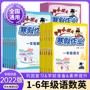 黄冈小状元寒假作业 语文+数学2本 1-6年级可选