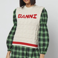 GANNI Logo Intarsia 女款針織背心