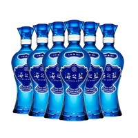 YANGHE 洋河 海之藍(lán) 藍(lán)色經(jīng)典 42%vol 綿柔型白酒 480ml*6瓶 整箱裝