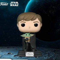 FunkoPOP《星球大战之曼达洛人》手办公仔-卢克·天行者与尤达宝宝58290