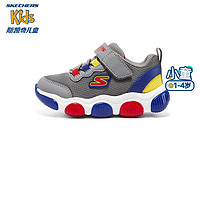 SKECHERS 斯凱奇 幼童運動鞋402040N 男童/炭灰色/檸檬色/CCLM 26