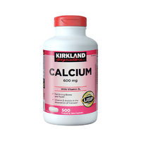 美国kirkland柯克兰维生素D3钙片中老年成人孕妇碳酸钙 500粒