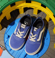 20点！VANS 范斯 Ward Slip-On蓝色一脚蹬复古小童板鞋