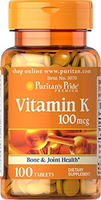 Puritan's Pride 普丽普莱 凝血维生素K补充剂100片 强健骨骼 到手价￥26.37