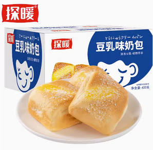 88VIP！Kong WENG 港荣 探暖豆乳味奶包面包420g