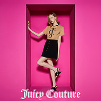 Juicy Couture 橘滋 大地系撞色logo印花女式T恤