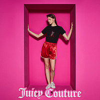 Juicy Couture 橘滋 经典配色可爱logo烫钻女式T恤